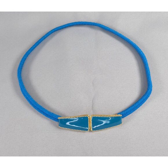 Vintage St John Belt Womens w/ Goldtone Deco Buckle, 24.5" Stretch Knit Size 8 - Picture 2 of 8